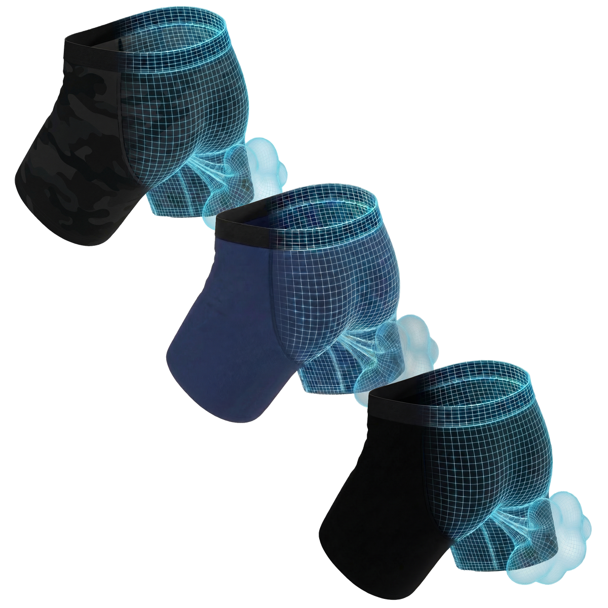 The Incognito | Fart Proof Ball Hammock® Pouch Underwear 3 Pack - Shinesty