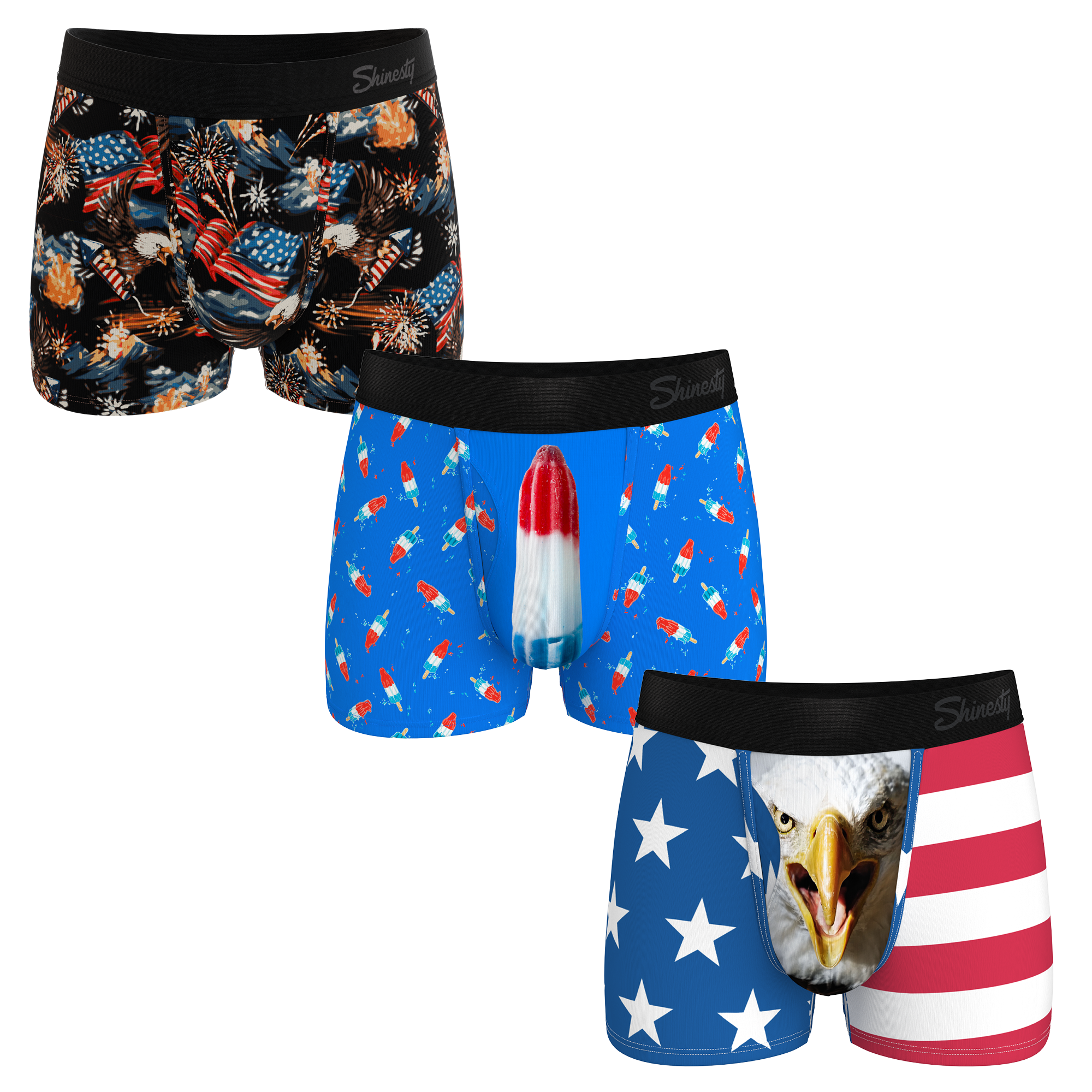 The Independance Apex | Ball Hammock® Pouch Trunks Underwear 3 Pack - Shinesty