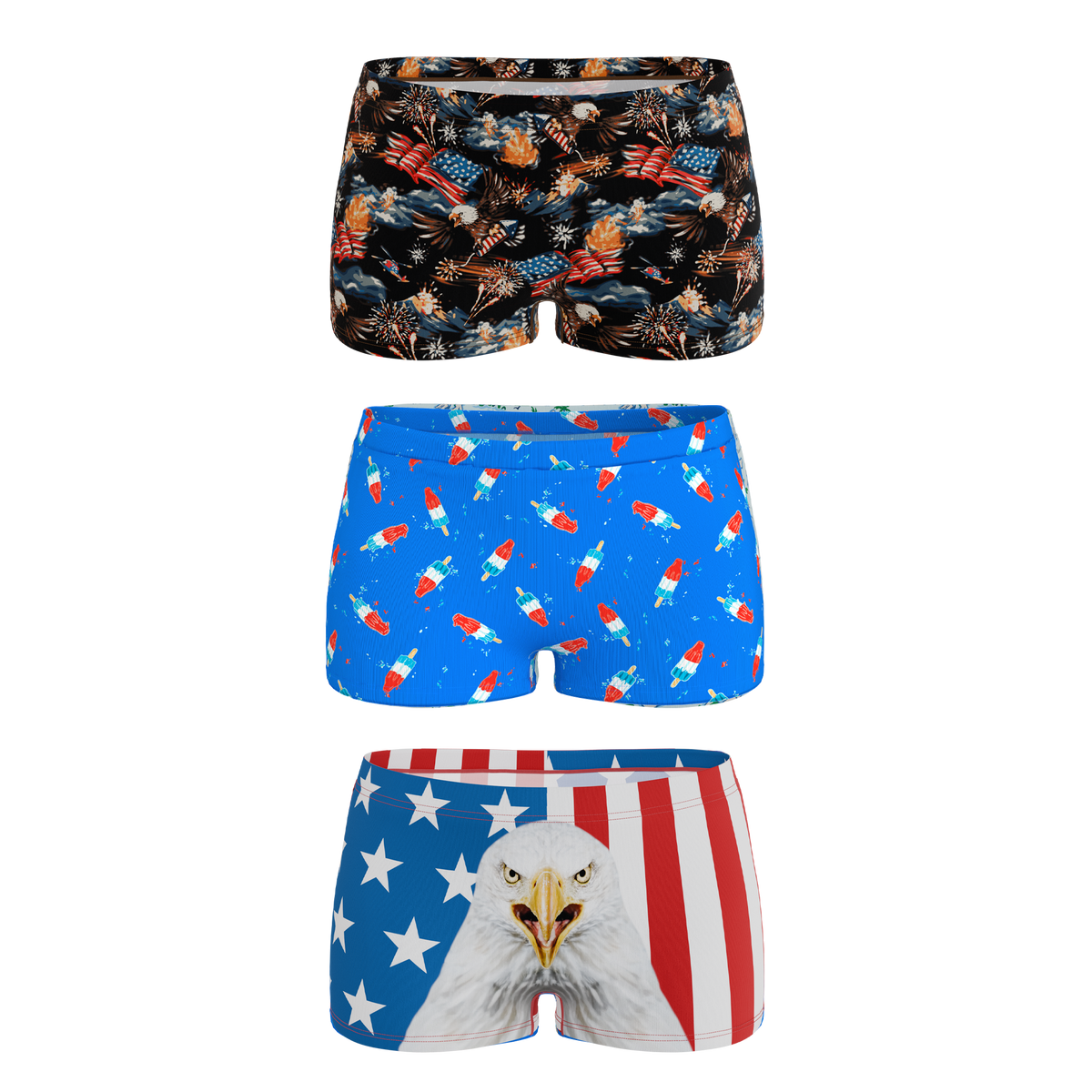 The Independance | Boyshort Underwear 3 Pack - Shinesty