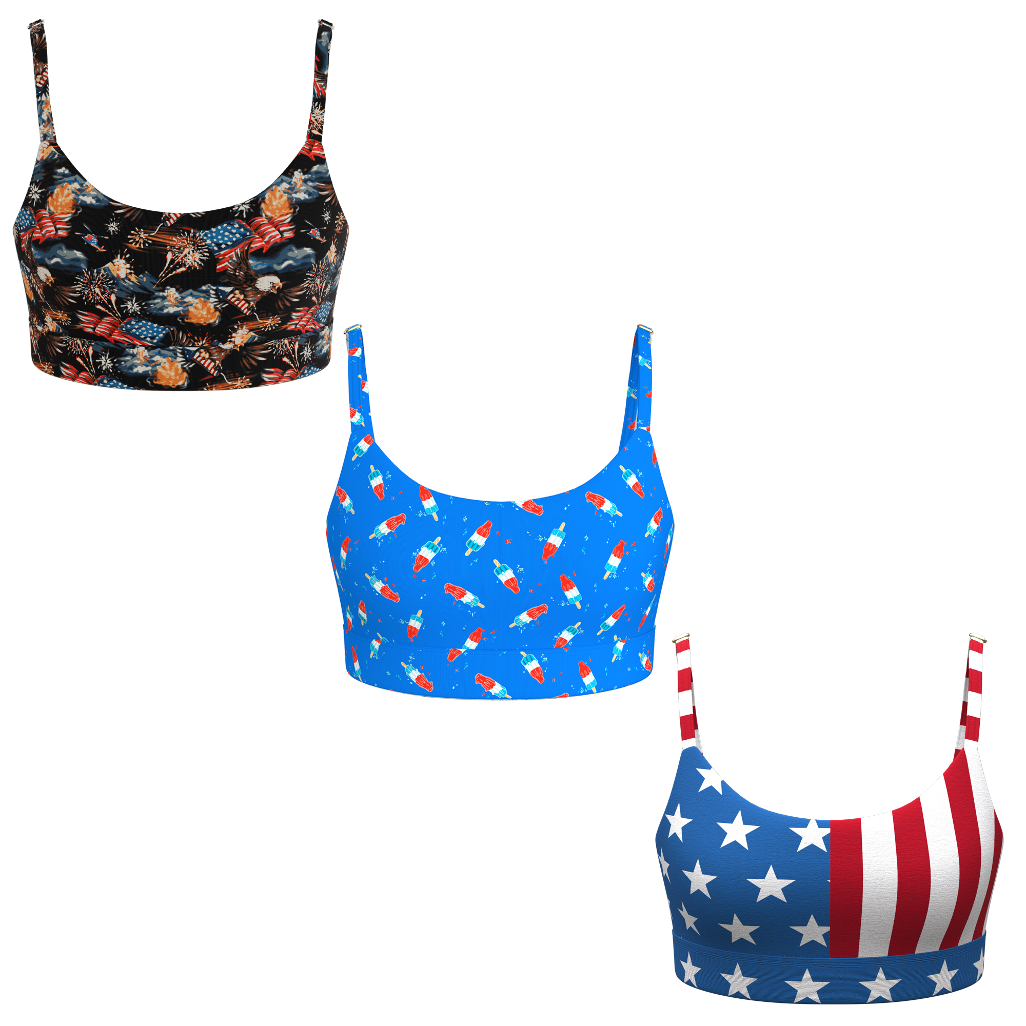 The Independance | Boob Hammock™ Scoop Bralette 3 Pack - Shinesty