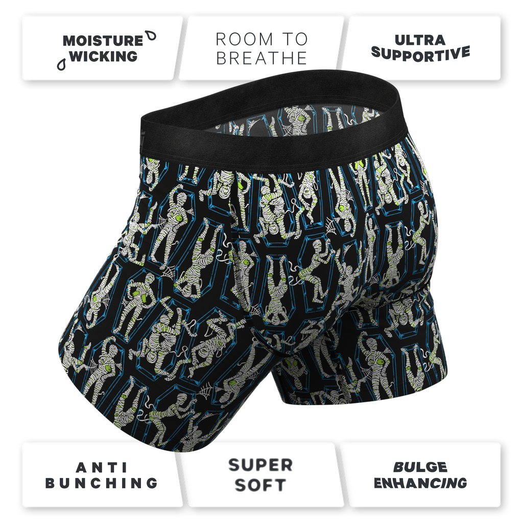 The Inter-Corpse | Halloween Mummies Ball Hammock® Pouch Underwear With Fly - Shinesty