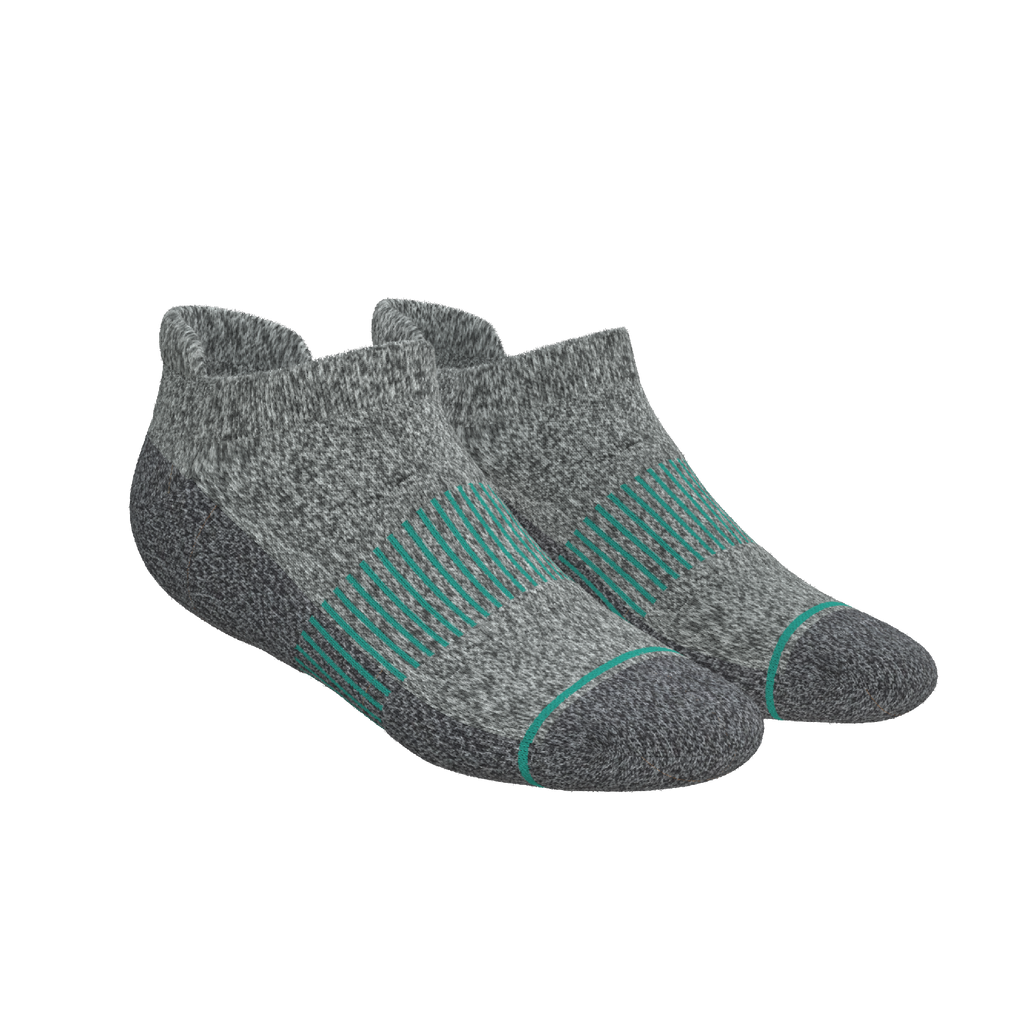 The Intramural Champ | Gray Stay Weird Heel Hammock™ Ankle Socks - Shinesty