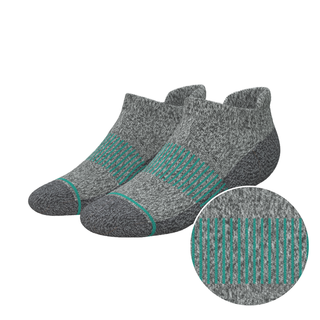 The Intramural Champ | Gray Stay Weird Heel Hammock™ Ankle Socks - Shinesty
