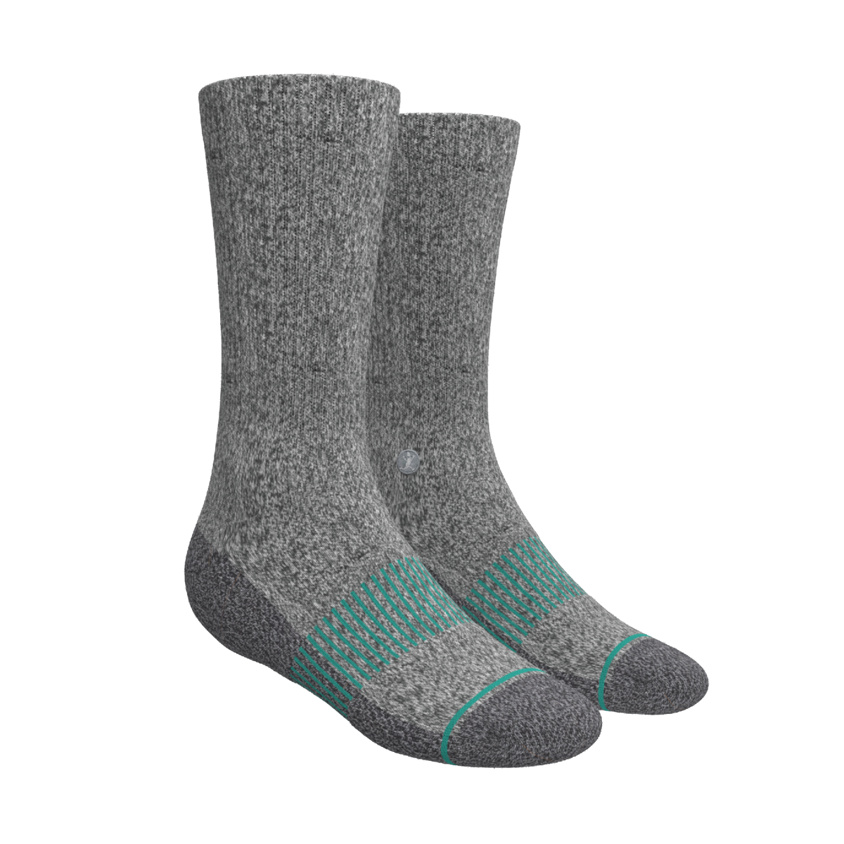 The Intramural Champ | Gray Stay Weird Heel Hammock™ Crew Socks - Shinesty