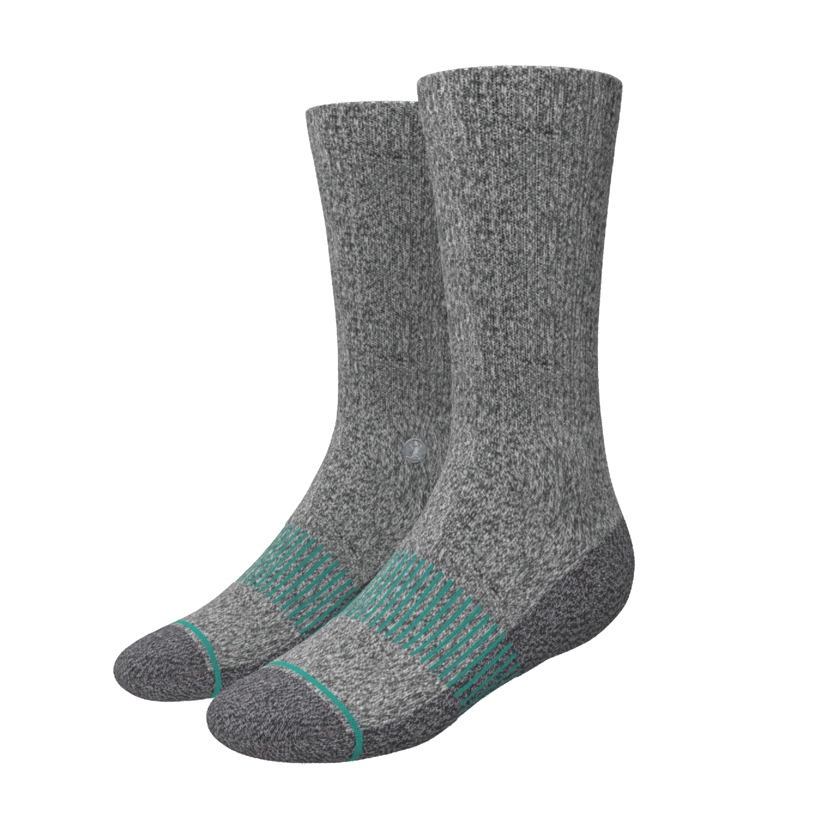 The Intramural Champ | Gray Stay Weird Heel Hammock™ Crew Socks - Shinesty