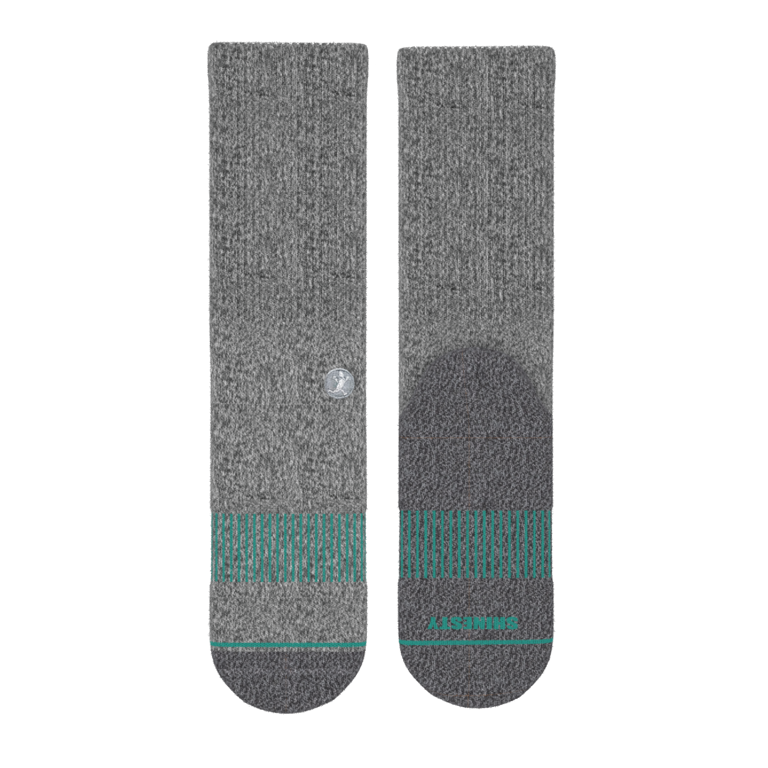 The Intramural Champ | Gray Stay Weird Heel Hammock™ Crew Socks - Shinesty