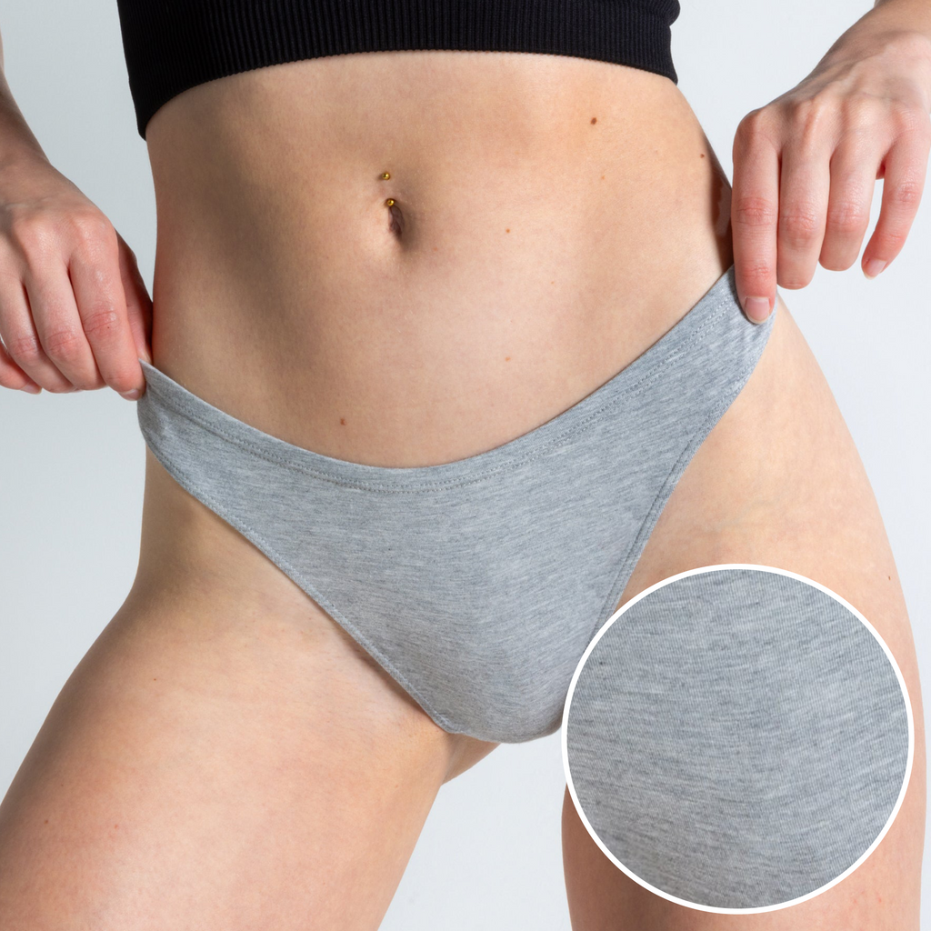 The Intramural Champ | Heather Grey MicroModal Thong - Shinesty