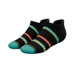 The Island Time | Black Tropical Heel Hammock™ Ankle Socks - Shinesty