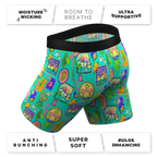 The Island Time | Pineapple Scene Ball Hammock® Boxer - Long Leg - Shinesty