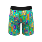 The Island Time | Pineapple Scene Ball Hammock® Boxer - Long Leg - Shinesty