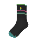 The Island Time | Black Tropical Heel Hammock™ Crew Socks - Shinesty