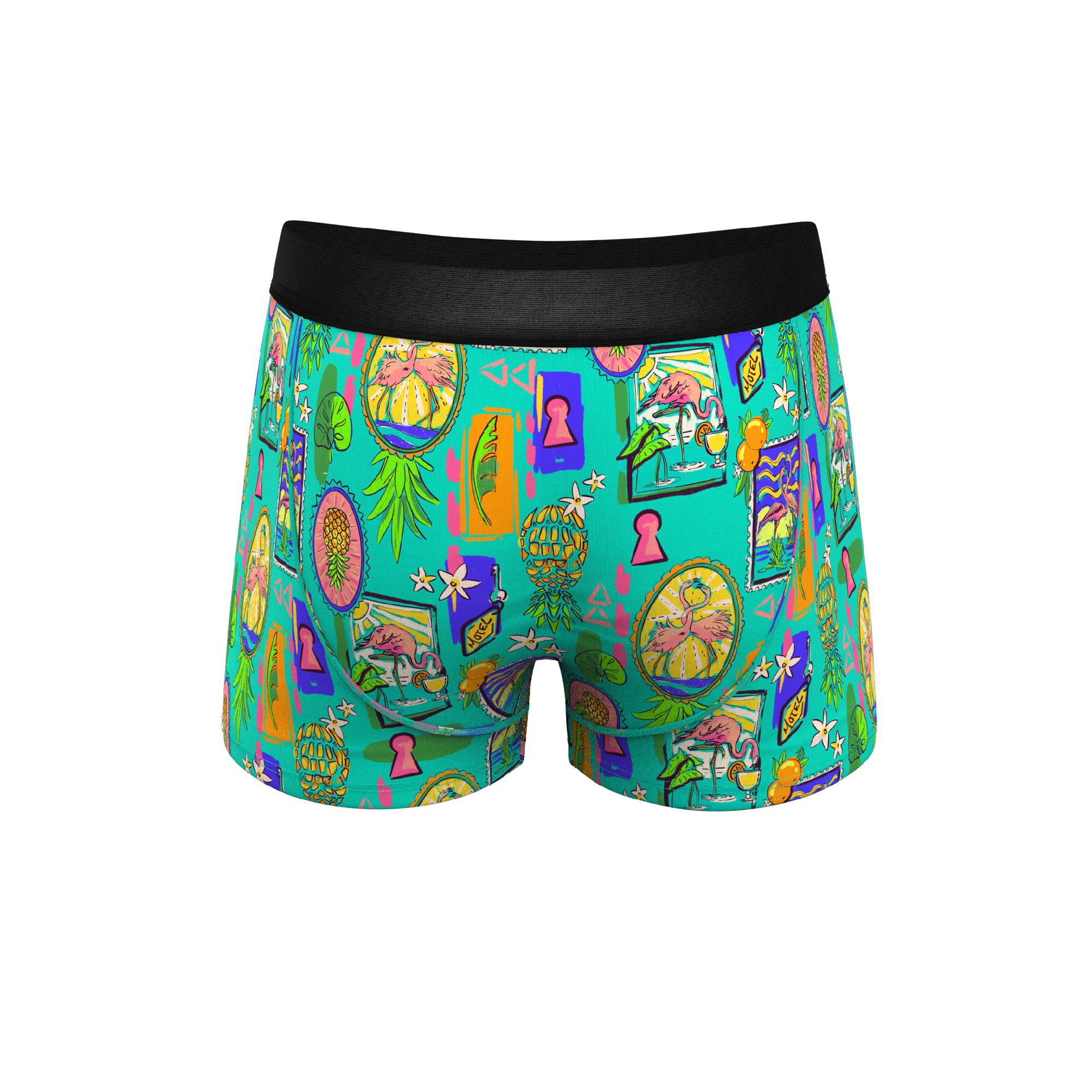 The Island Time | Pineapple Scene Ball Hammock® Pouch Trunks Underwear - Shinesty
