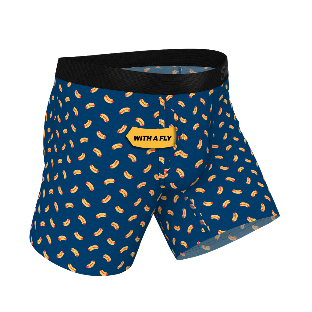 The Itty Bitty Buns | Hotdog Ball Hammock® Pouch Underwear With Fly - Shinesty