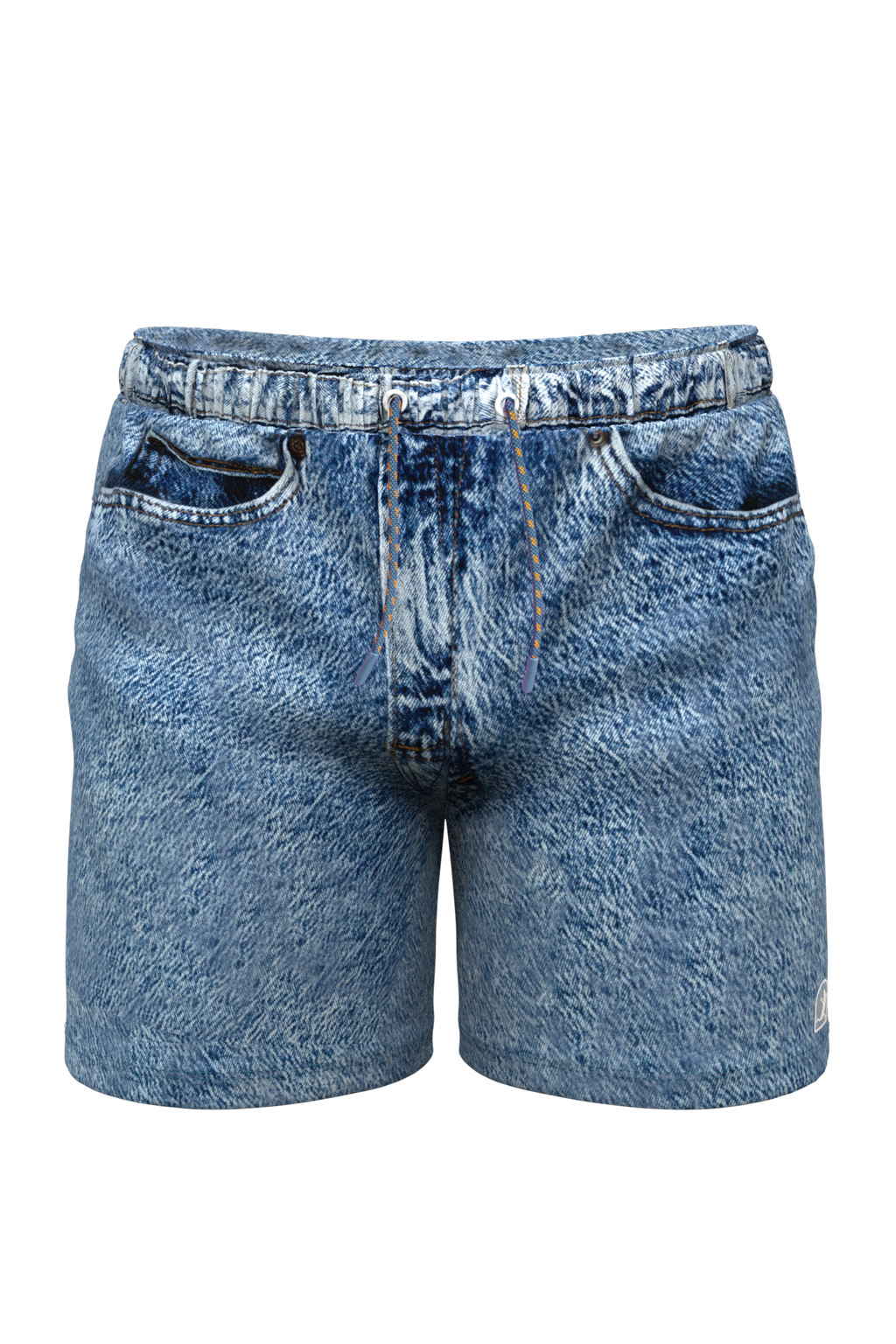 The Jacksonville Jort | Denim USA Ball Hammock® Pouch 8" Swim Trunks - Shinesty