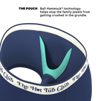 The Jet Set | Hot Tub Club Navy Ball Hammock® Pouch Trunks Underwear - Shinesty