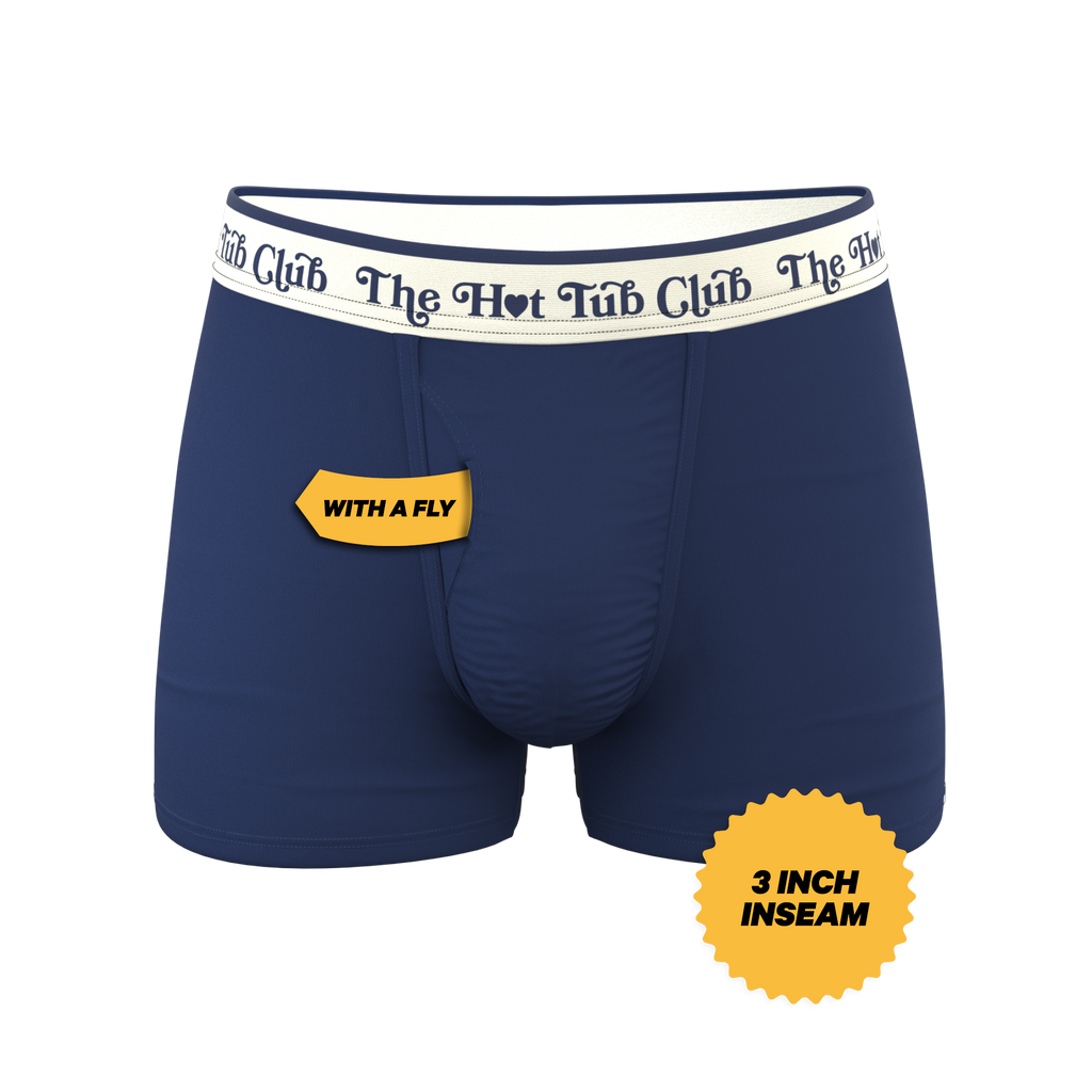 The Jet Set | Hot Tub Club Navy Ball Hammock® Pouch Trunks Underwear - Shinesty