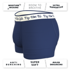 The Jet Set | Hot Tub Club Navy Ball Hammock® Pouch Trunks Underwear - Shinesty