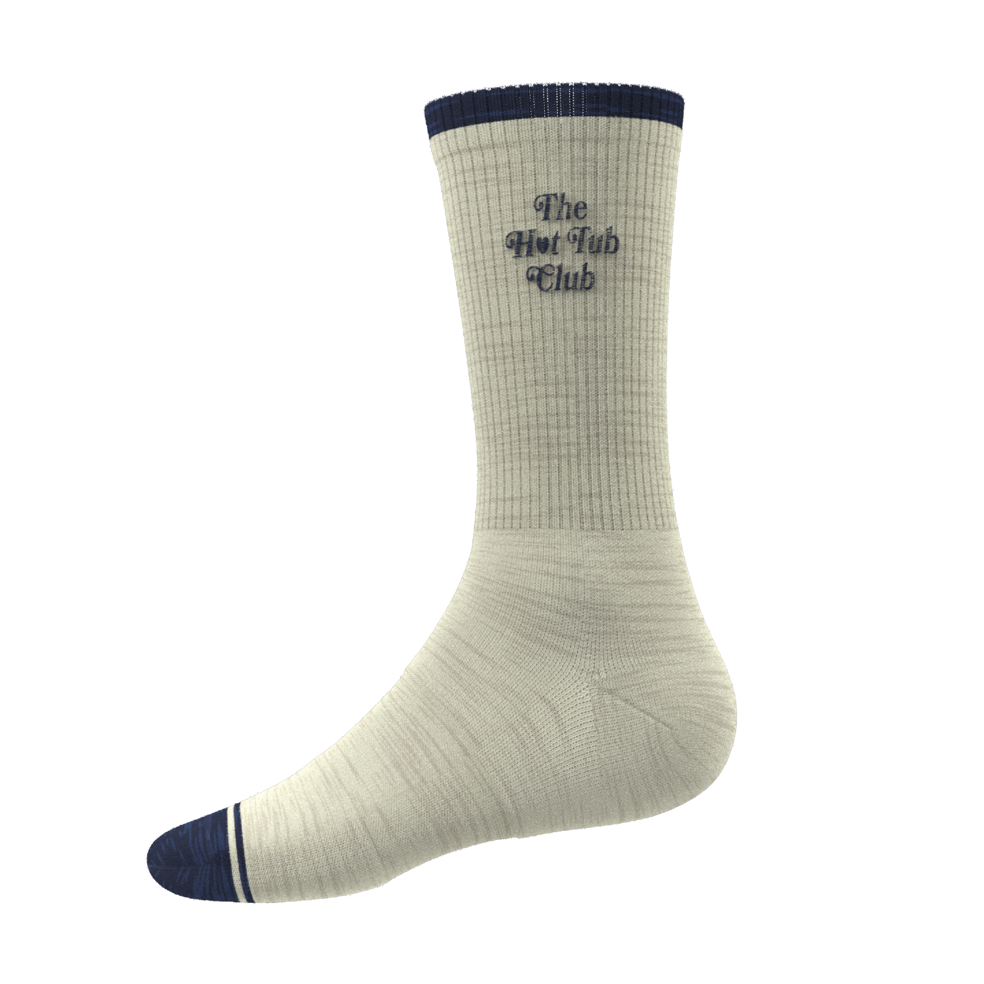 The Jet Set | Hot Tub Club Oatmeal Heel Hammock™ Crew Socks - Shinesty