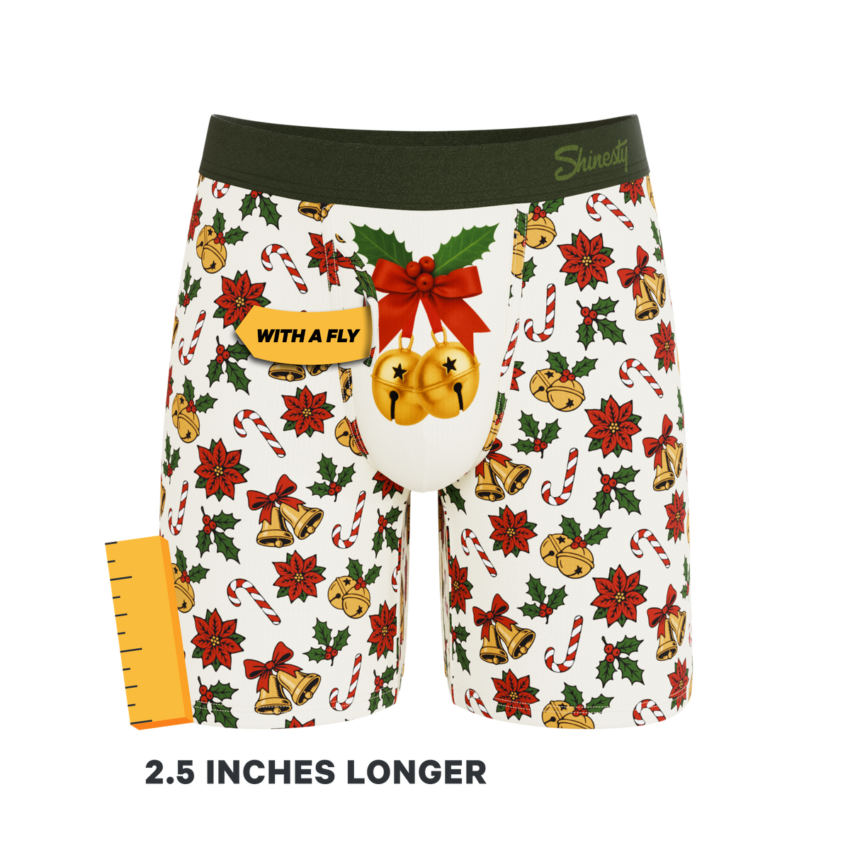 The Jingle All The Way | Christmas Bells Ball Hammock® Boxer - Long Leg - Shinesty