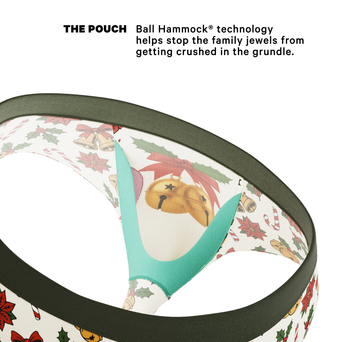 The Jingle All The Way | Christmas Bells Ball Hammock® Pouch Underwear Briefs - Shinesty