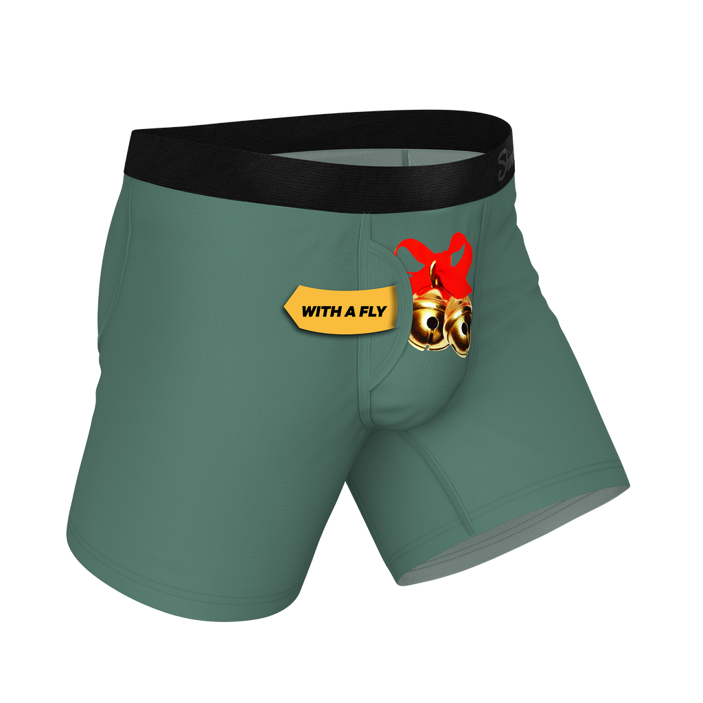 The Jingles | Christmas Bells Ball Hammock® Pouch Underwear With Fly - Shinesty
