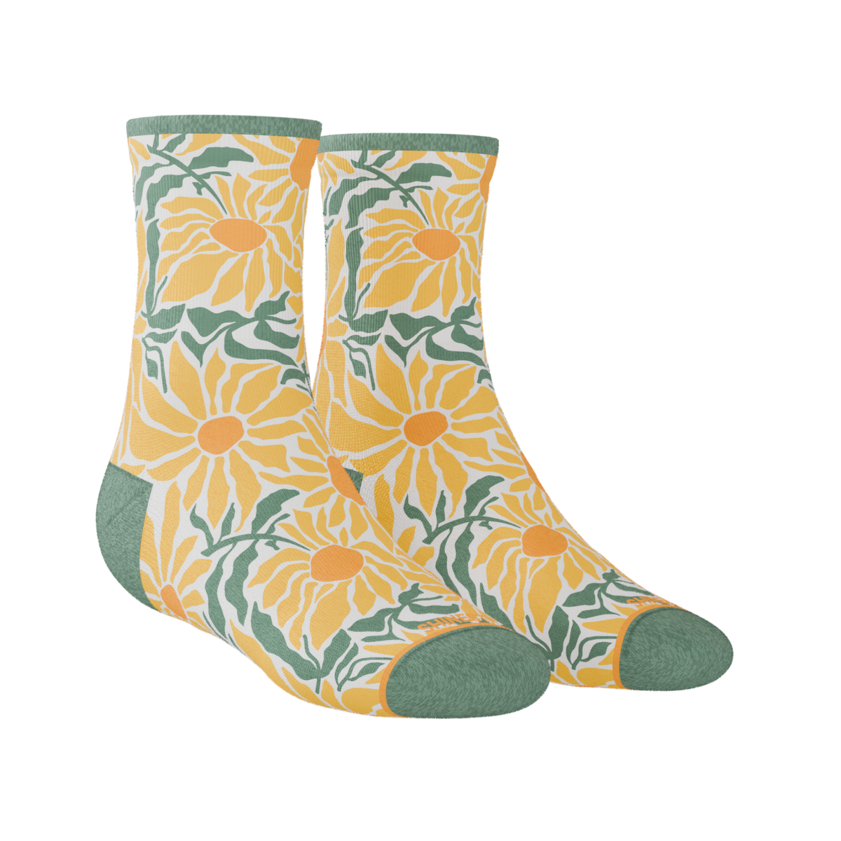 The June Bug | Sunflower Heel Hammock™ Quarter Crew Socks - Shinesty