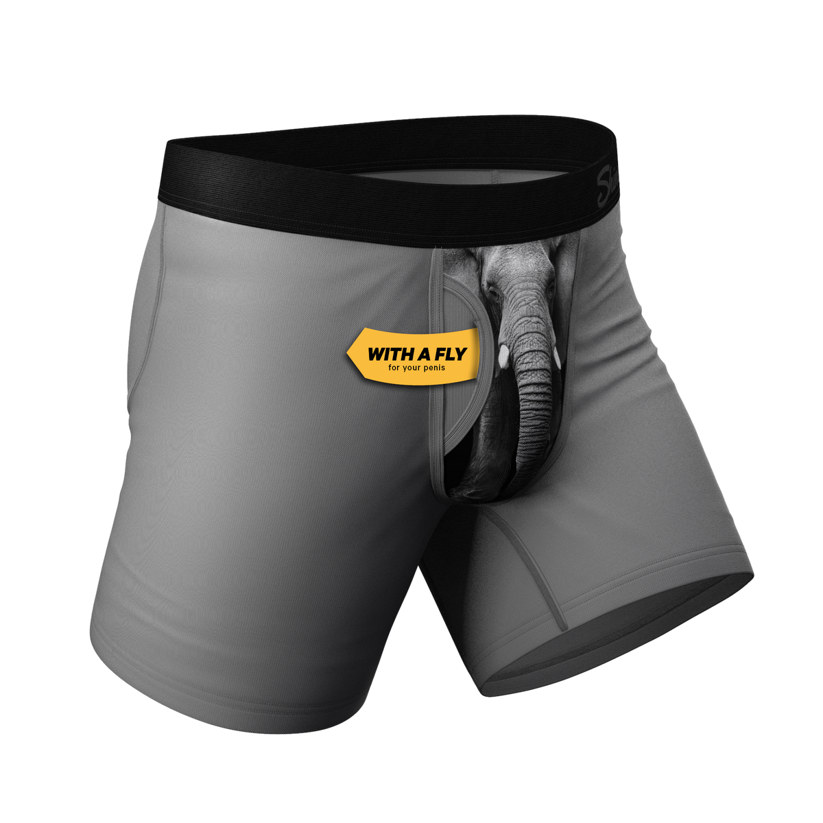 The Junk In The Trunk | Elephant Ball Hammock® Pouch Underwear With Fly - Shinesty