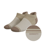 The Khaki | Tan Color Block Heel Hammock™ Ankle Socks - Shinesty