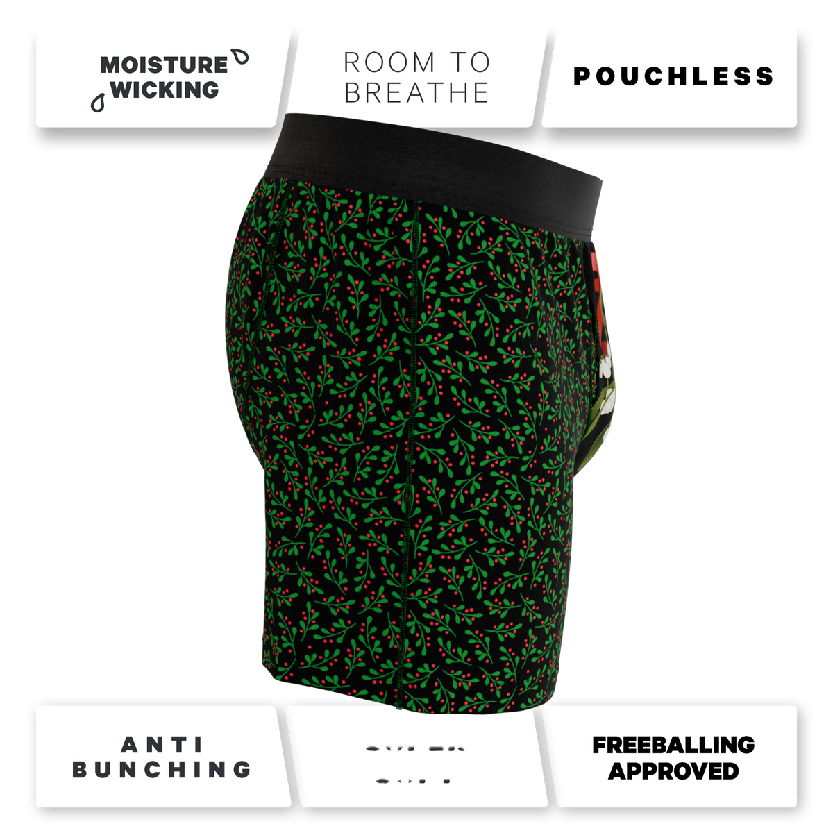 The Kiss Me There | Mistletoe Boxers - Shinesty