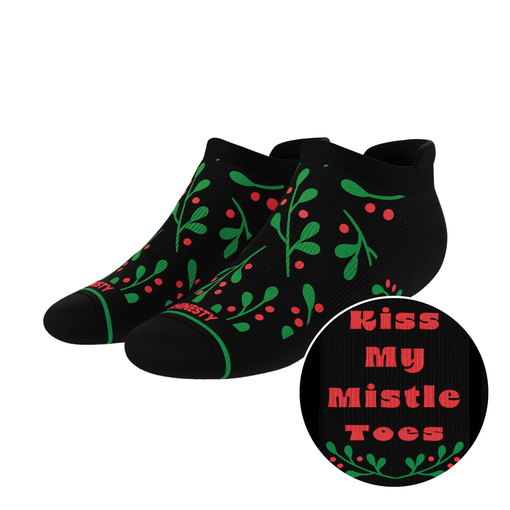The Kiss Me There | Mistletoe Heel Hammock™ Ankle Socks - Shinesty