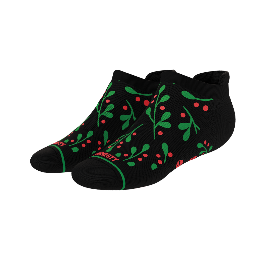 The Kiss Me There | Mistletoe Heel Hammock™ Ankle Socks - Shinesty