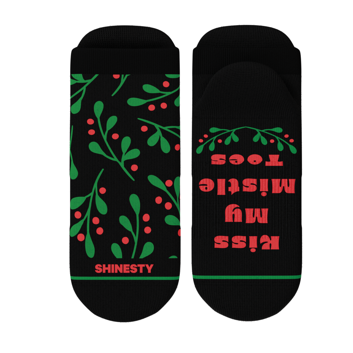 The Kiss Me There | Mistletoe Heel Hammock™ Ankle Socks - Shinesty