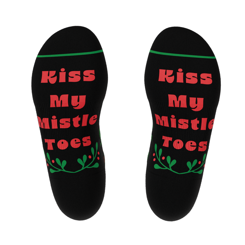 The Kiss Me There | Mistletoe Heel Hammock™ Ankle Socks - Shinesty