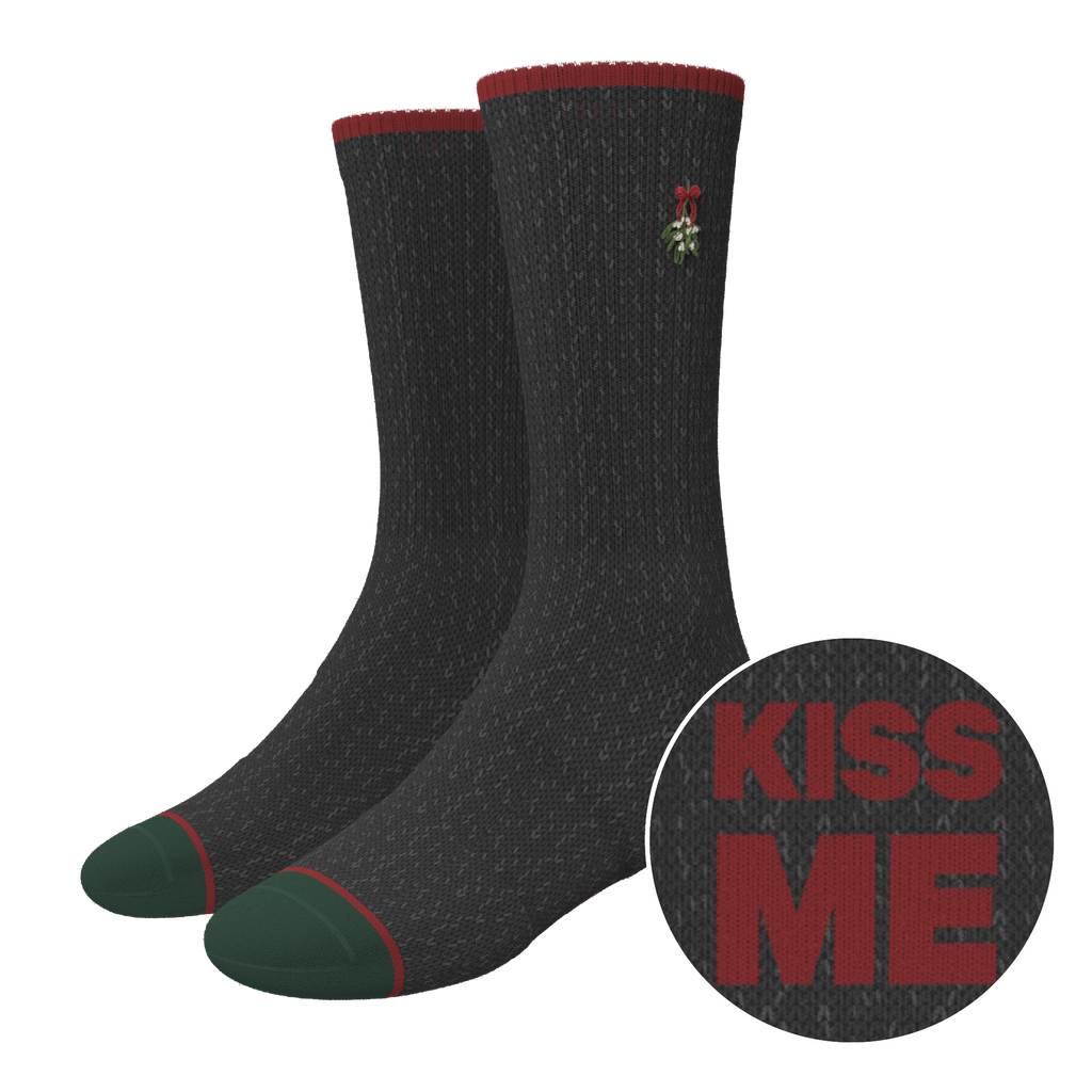 The Kiss Me There | Mistletoe Heel Hammock™ Crew Socks - Shinesty