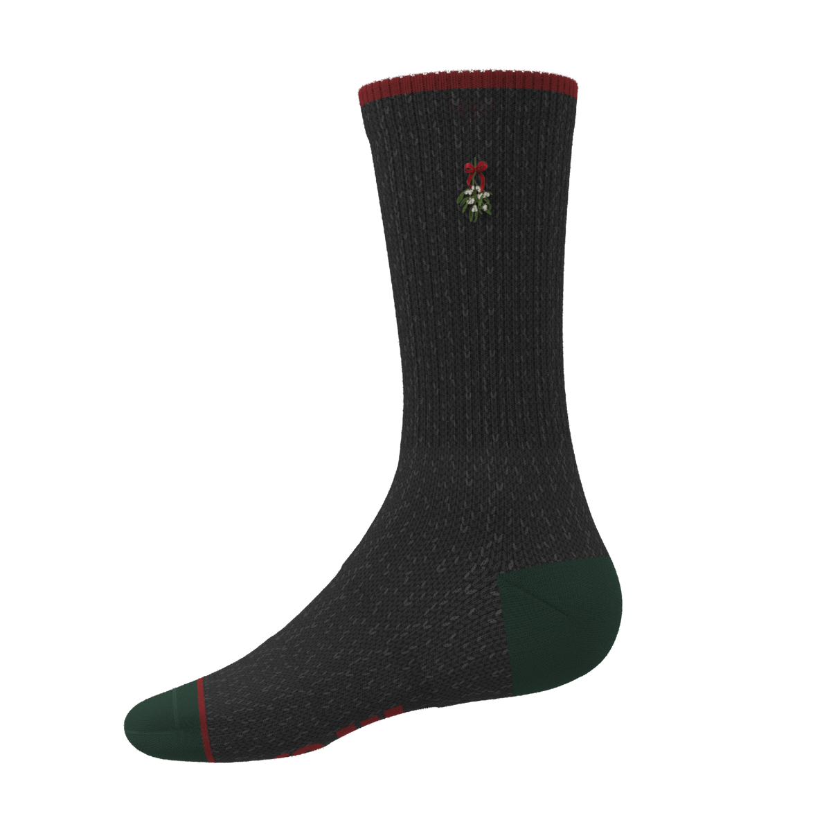 The Kiss Me There | Mistletoe Heel Hammock™ Crew Socks - Shinesty