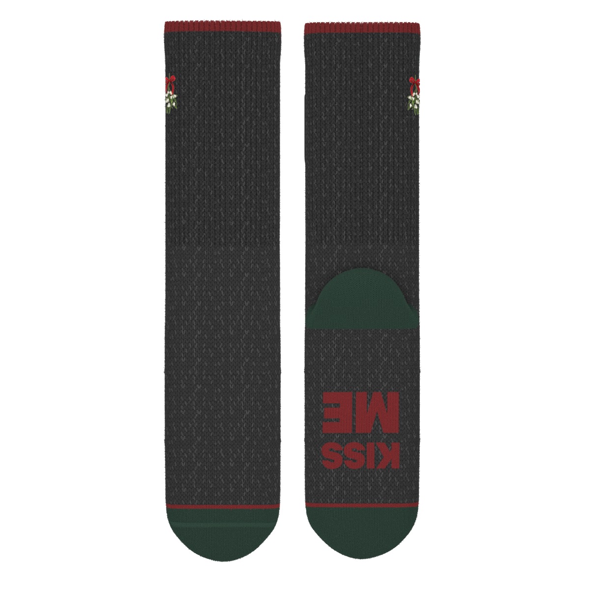 The Kiss Me There | Mistletoe Heel Hammock™ Crew Socks - Shinesty