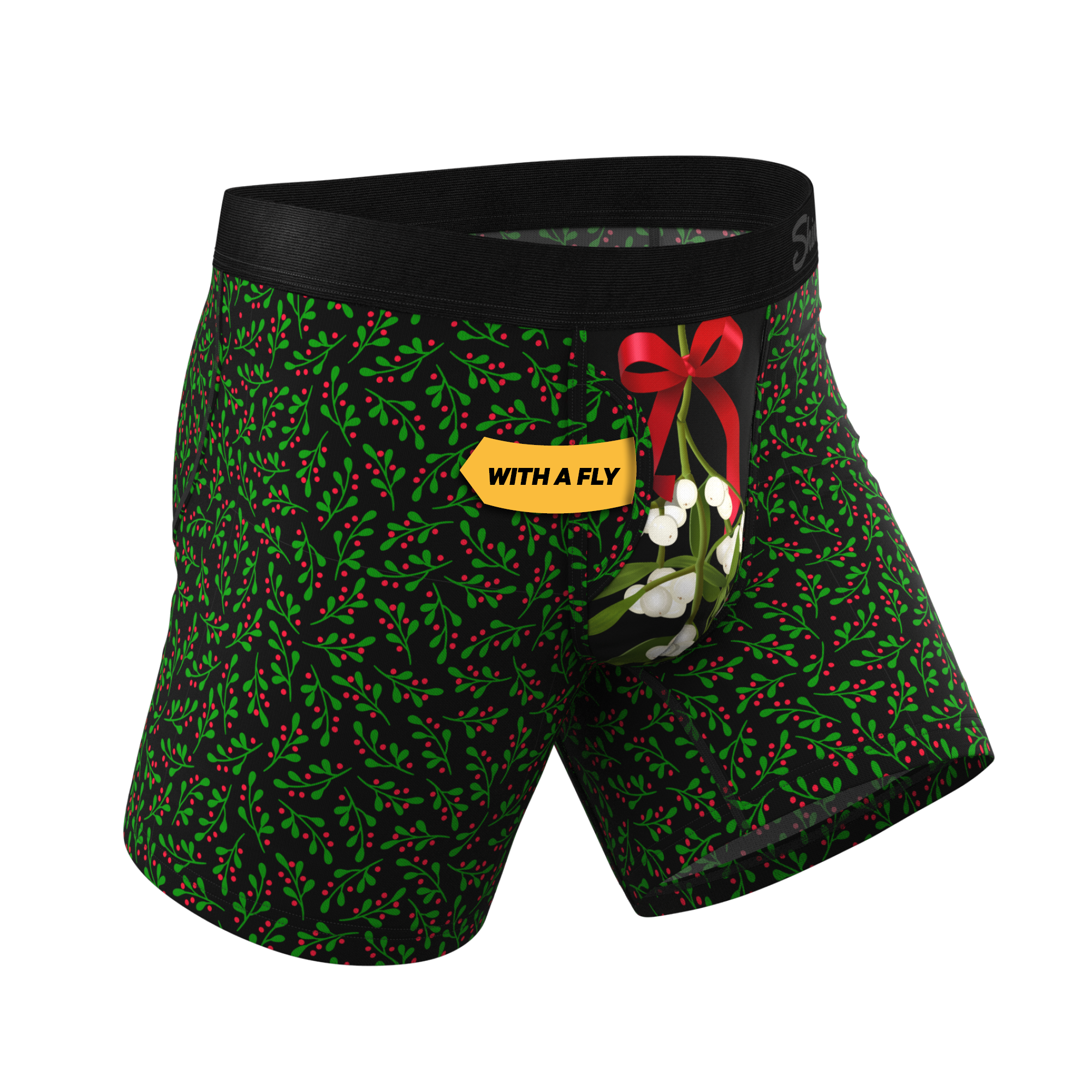 The Kiss Me There | Mistletoe Ball Hammock® Pouch Underwear With Fly - Shinesty