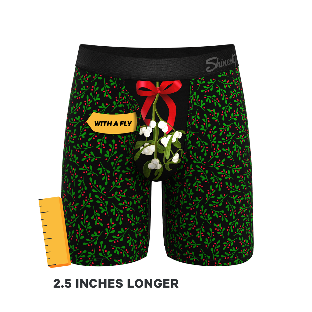 The Kiss Me There | Mistletoe Ball Hammock® Boxer - Long Leg - Shinesty