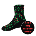 The Kiss Me There | Mistletoe Heel Hammock™ Quarter Crew Socks - Shinesty