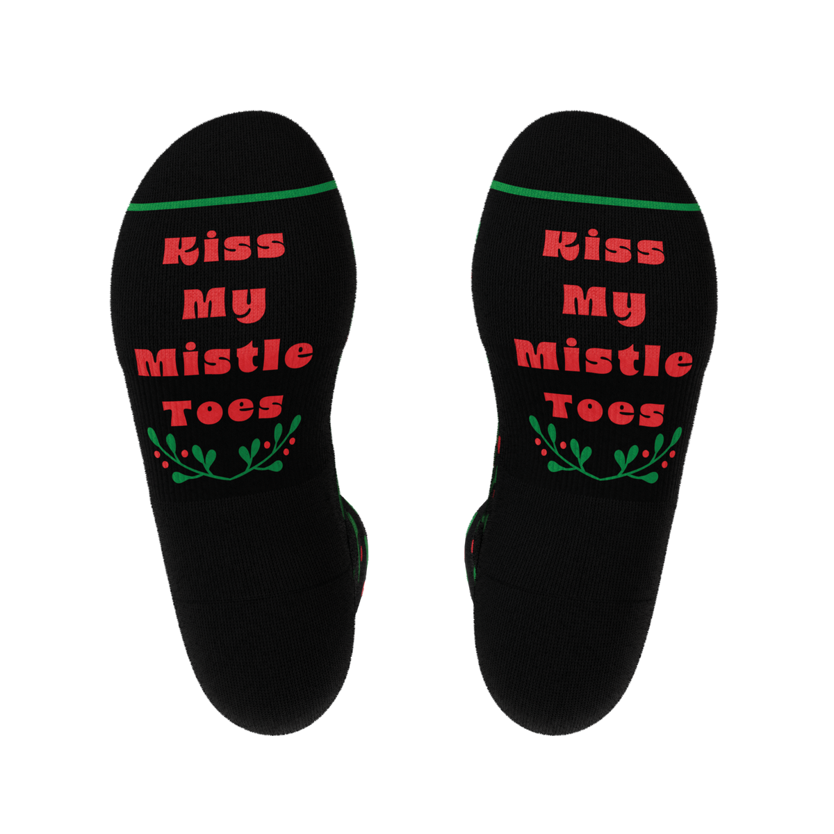 The Kiss Me There | Mistletoe Heel Hammock™ Quarter Crew Socks - Shinesty