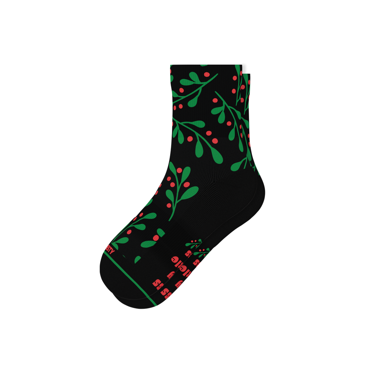 The Kiss Me There | Mistletoe Heel Hammock™ Quarter Crew Socks - Shinesty