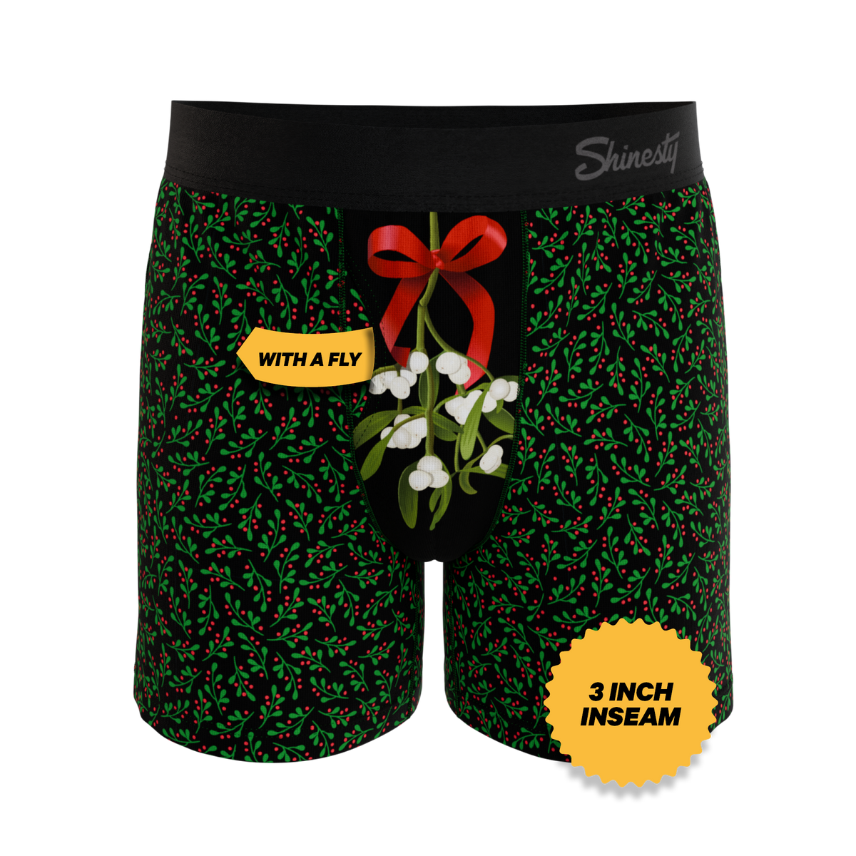 The Kiss Me There | Mistletoe Boxers - Shinesty