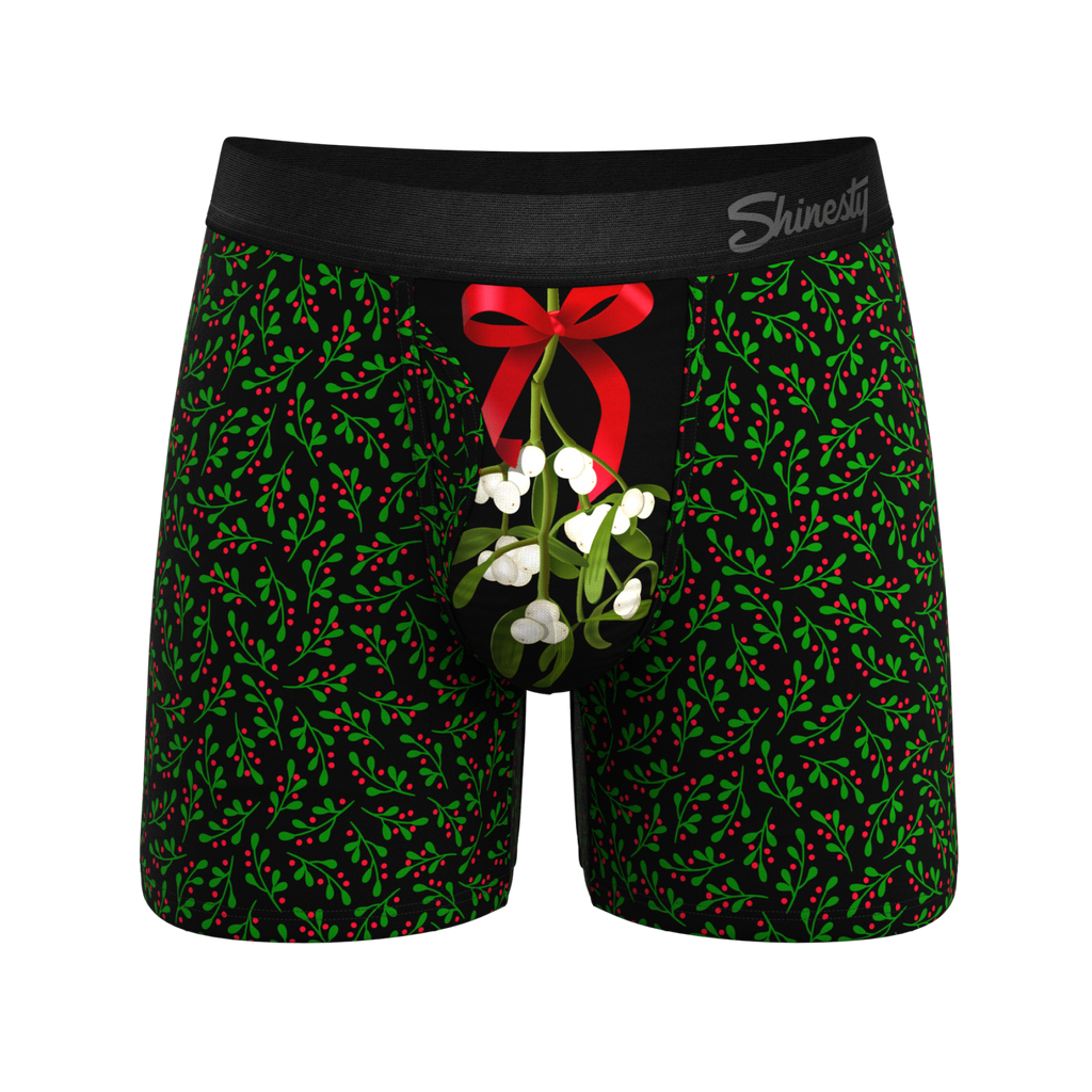 The Kiss Me There | Mistletoe Ball Hammock® Pouch Underwear With Fly - Shinesty