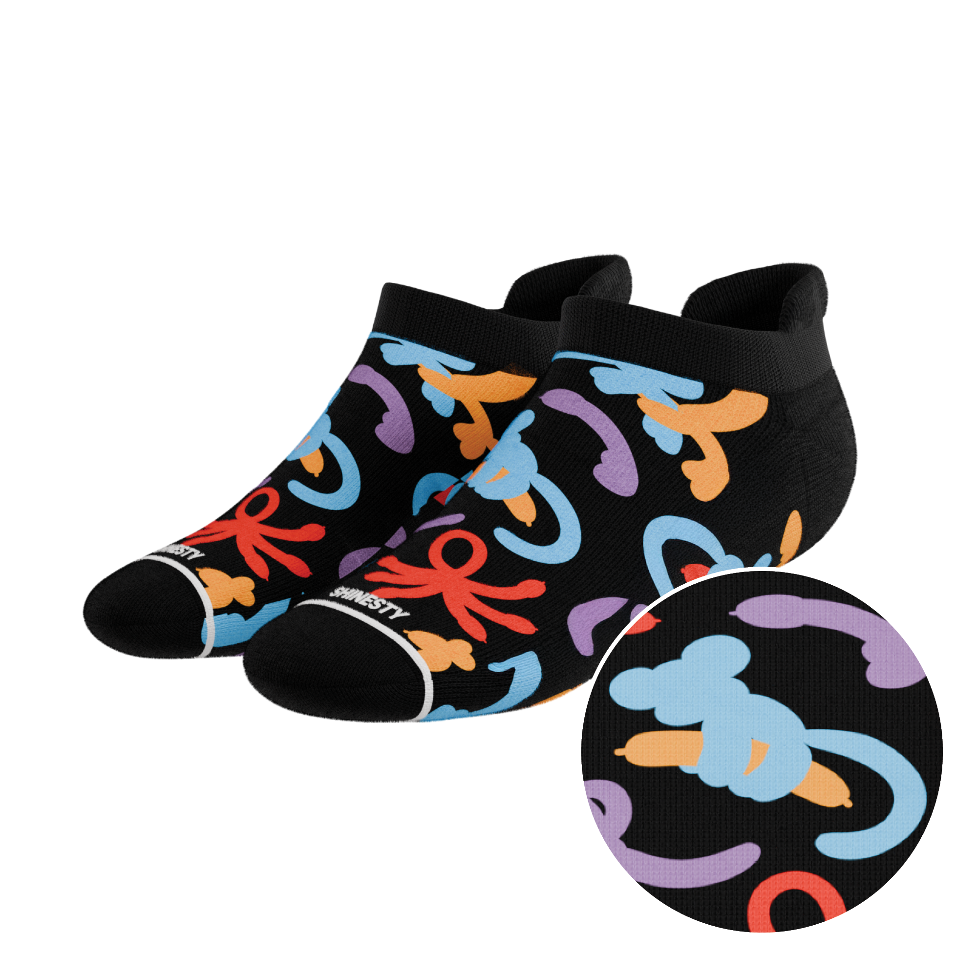 The Knot Tonights | Balloon Animal Heel Hammock™ Ankle Socks - Shinesty