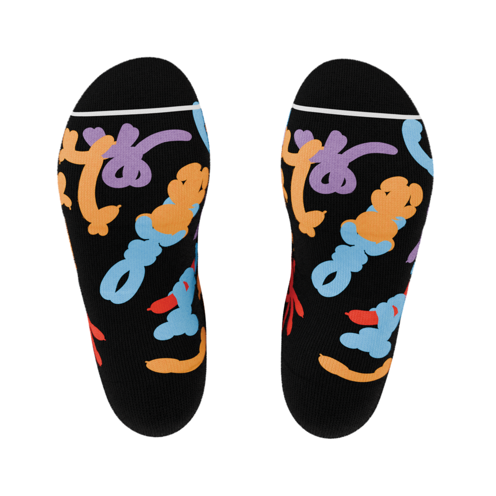 The Knot Tonights | Balloon Animal Heel Hammock™ Ankle Socks - Shinesty