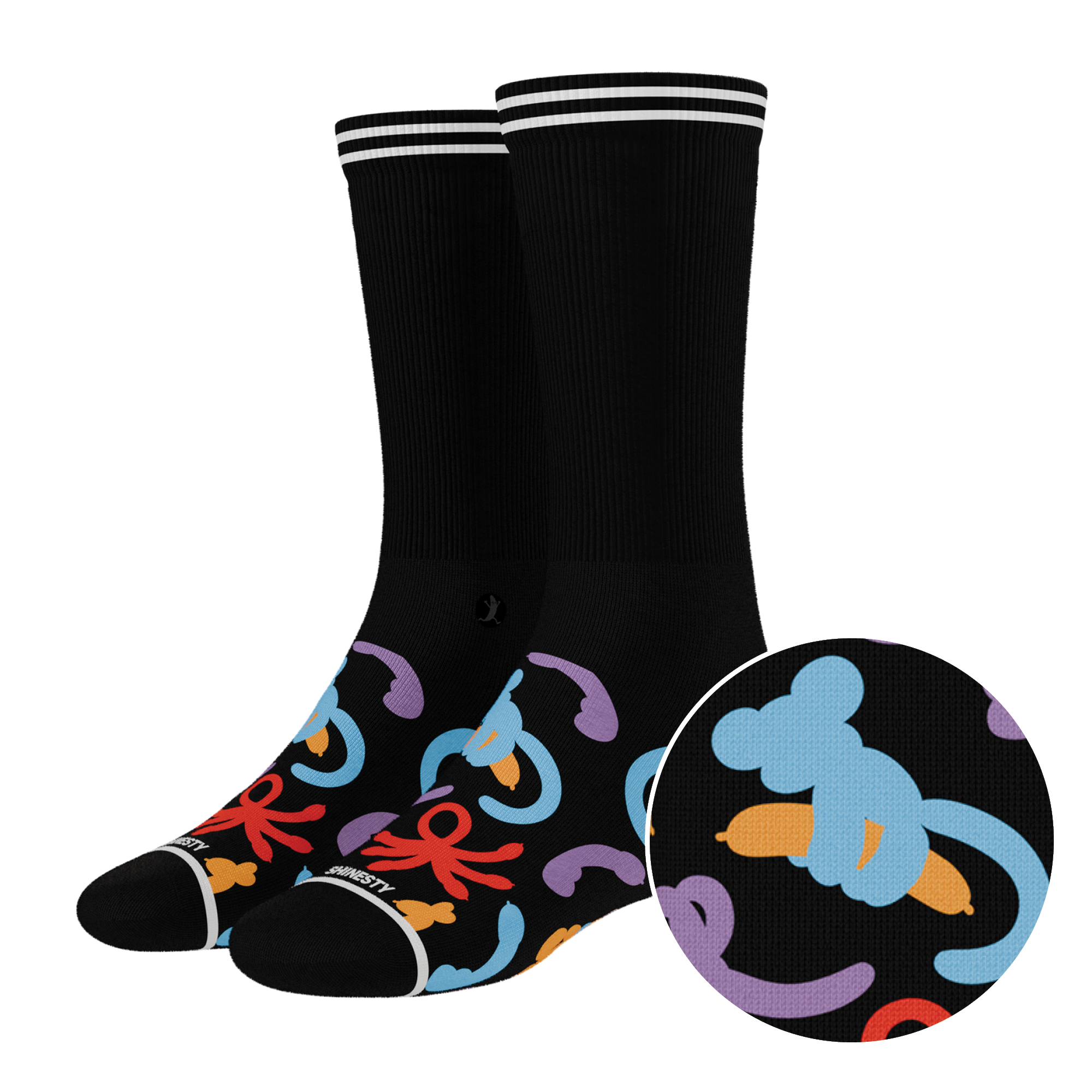 The Knot Tonights | Balloon Animal Heel Hammock™ Crew Socks - Shinesty
