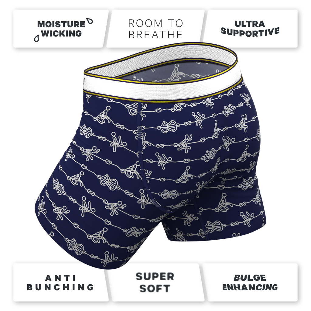 The Knotty Spots | Nautical Knots Ball Hammock® Pouch Underwear - Shinesty