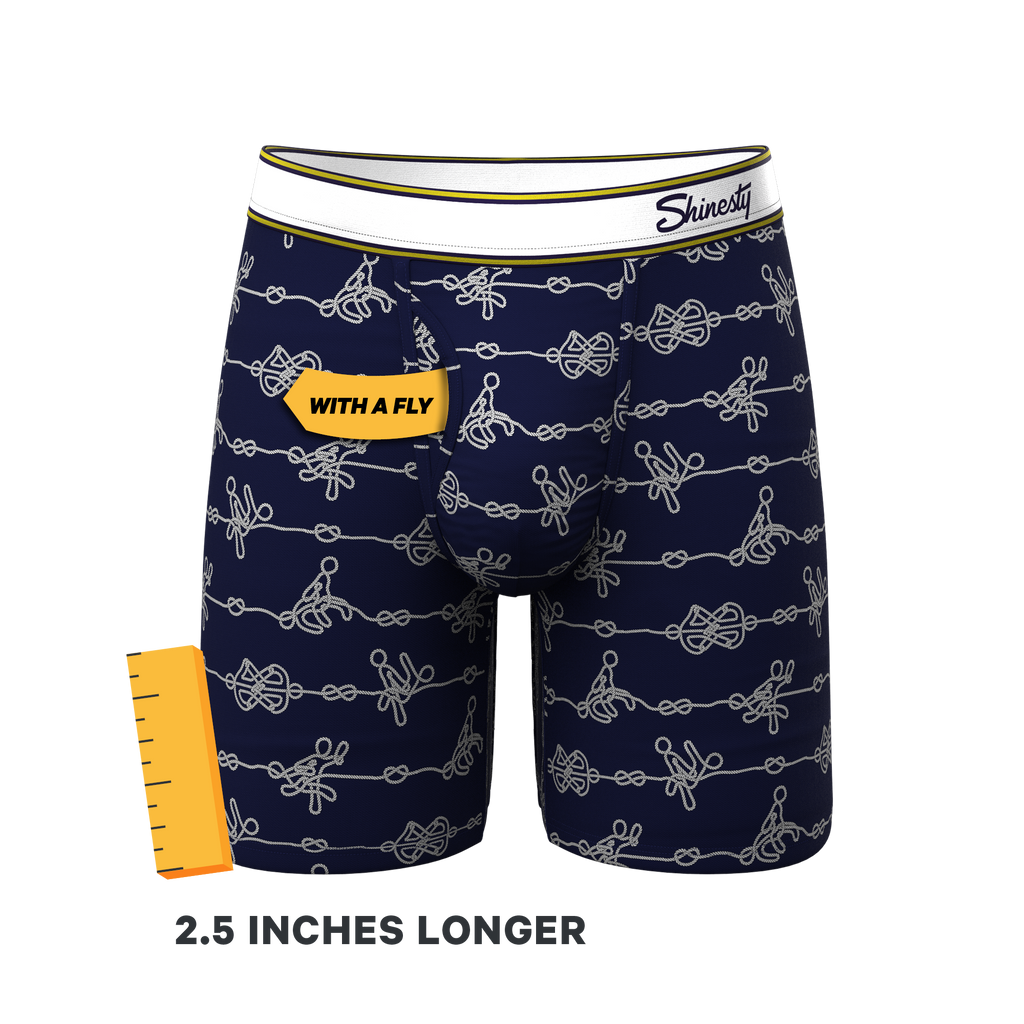 The Knotty Spots | Nautical Knots Ball Hammock® Boxer - Long Leg - Shinesty