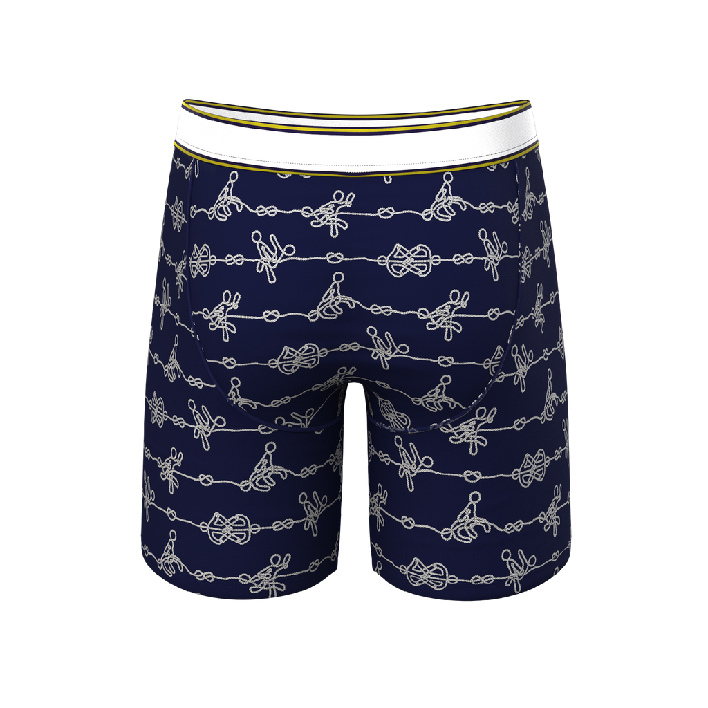 The Knotty Spots | Nautical Knots Ball Hammock® Boxer - Long Leg - Shinesty