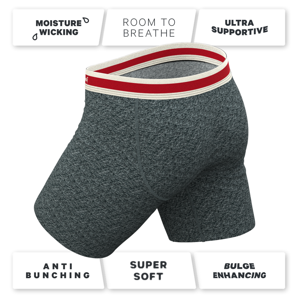 The Koala Camo | Heather Grey Ball Hammock® Boxer - Long Leg - Shinesty